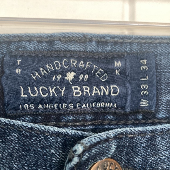 Lucky Brand Jeans Blue Denim 121 HERITAGE SLIM STRETCH MEN’S SIZE W33 L34 - Picture 3 of 6